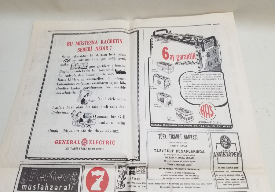 FİLİSTİN KONULU 1948 TARİHLİ HÜRRİYET GAZETESİ