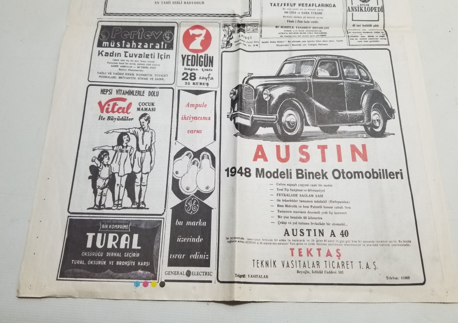 FİLİSTİN KONULU 1948 TARİHLİ HÜRRİYET GAZETESİ