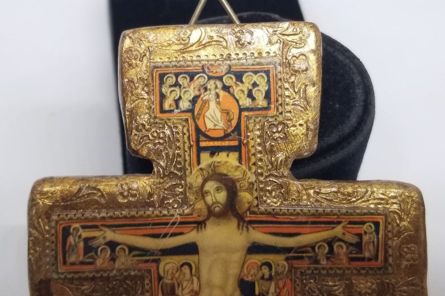 HZ İSA GÖRSELLİ EL YAPIMI ANTİKA İKONA