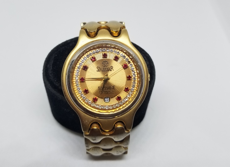 İSVİÇRE YAPIMI ÇALIŞIR DURUMDA ALTIN KAPLAMA KOL SAATİ