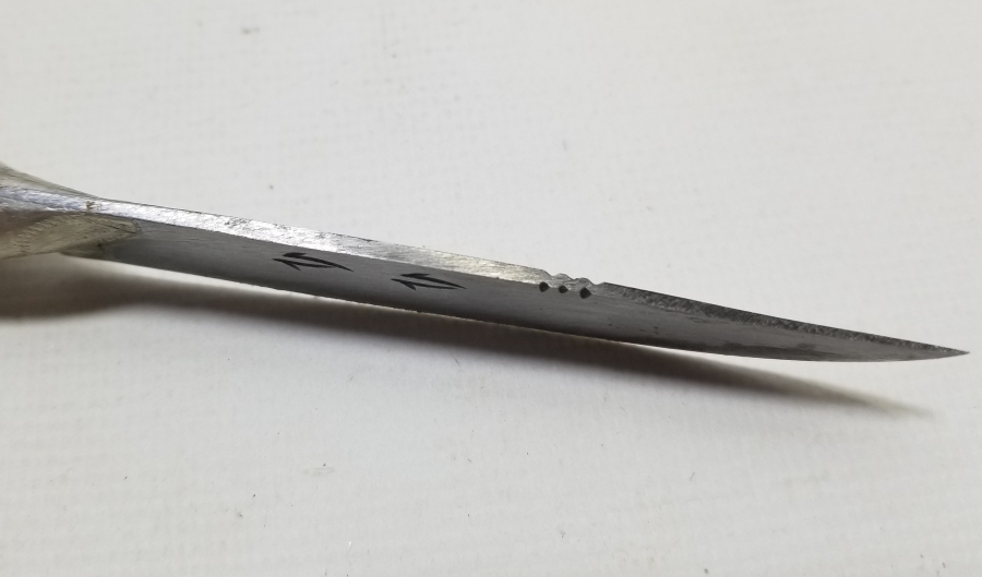 BABAKALE YAPIMI BOYNUZ SAPLI ANTİKA BIÇAK