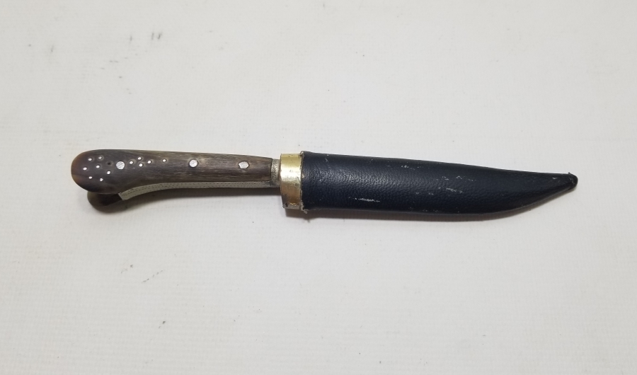 BABAKALE YAPIMI BOYNUZ SAPLI ANTİKA BIÇAK