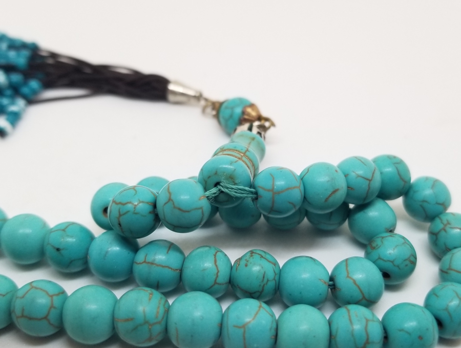 TURKUAZ TAŞINDAN MAMUL TESPİH