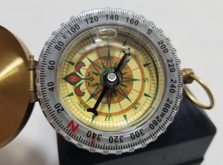 ANTİKA PİRİNÇ PUSULA