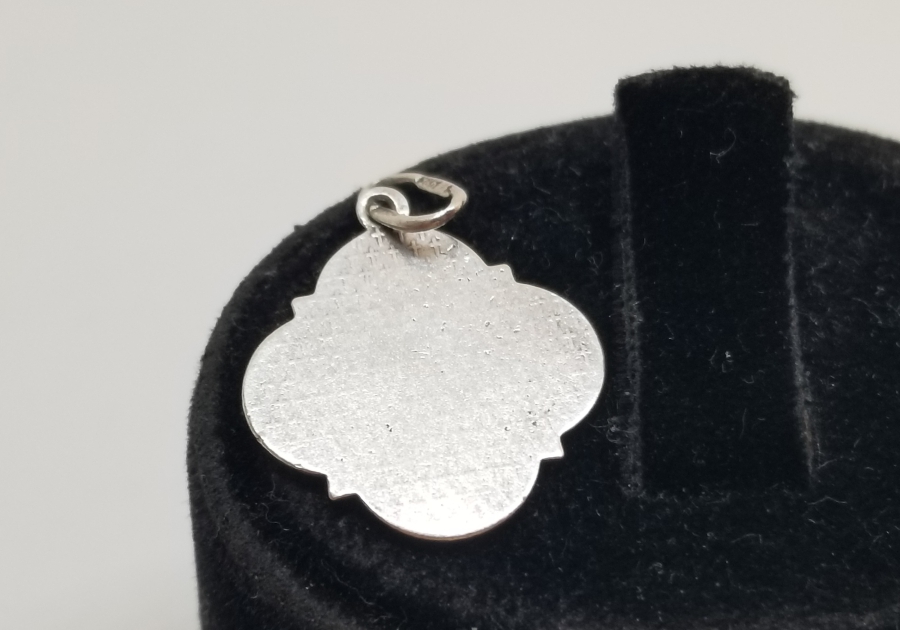 MERYEM ANA VE HZ İSA GÖRSELLİ ANTİKA GÜMÜŞ VAFTİZ KOLYESİ