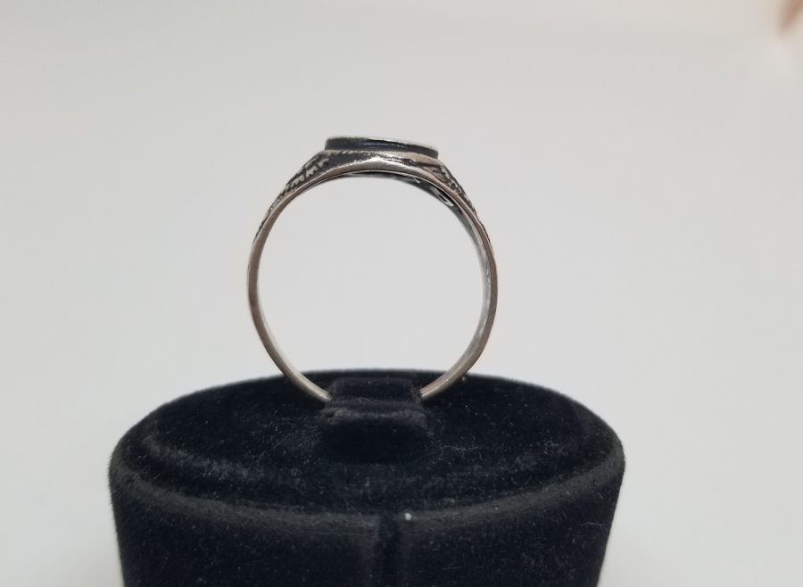 PEYGAMBER EFENDİMİZİN MÜHRÜ FORMUNDA YAPILMIŞ GÜMÜŞ YÜZÜK