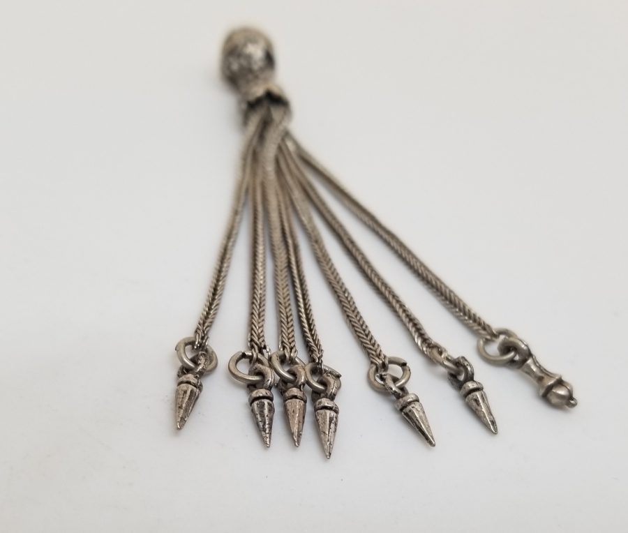 ANTİKA GÜMÜŞ TESPİH PÜSKÜLÜ