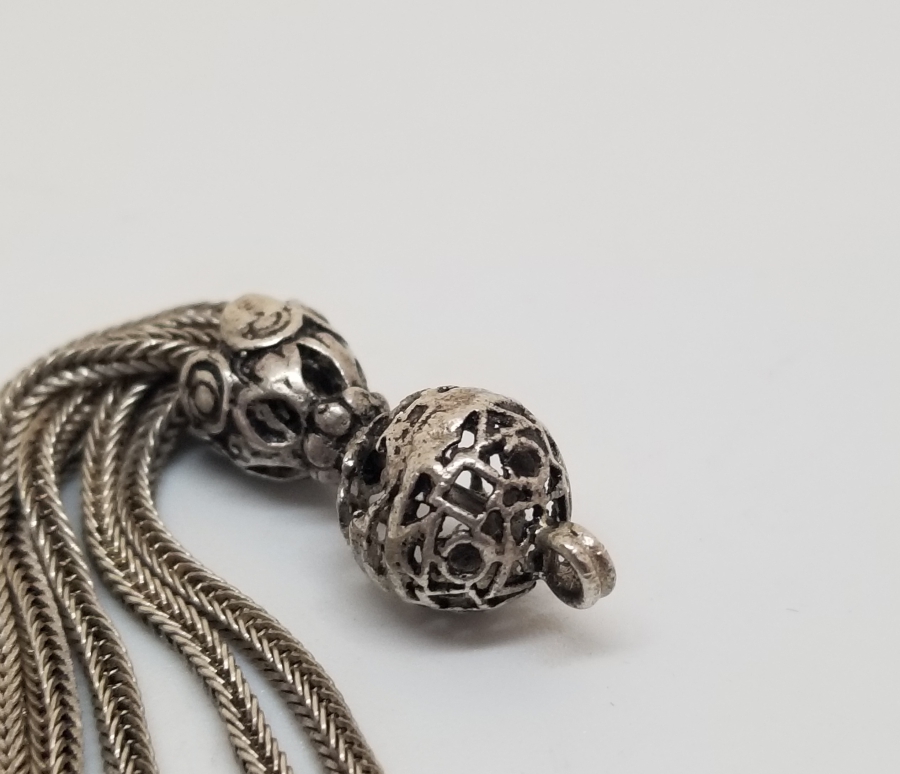 ANTİKA GÜMÜŞ TESPİH PÜSKÜLÜ