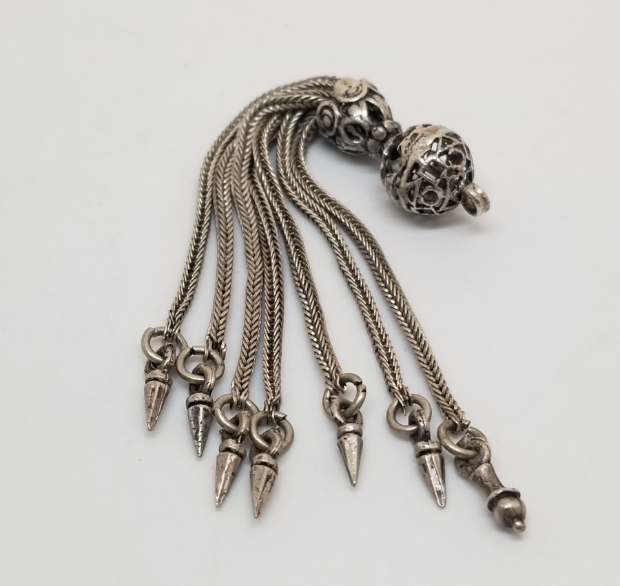 ANTİKA GÜMÜŞ TESPİH PÜSKÜLÜ