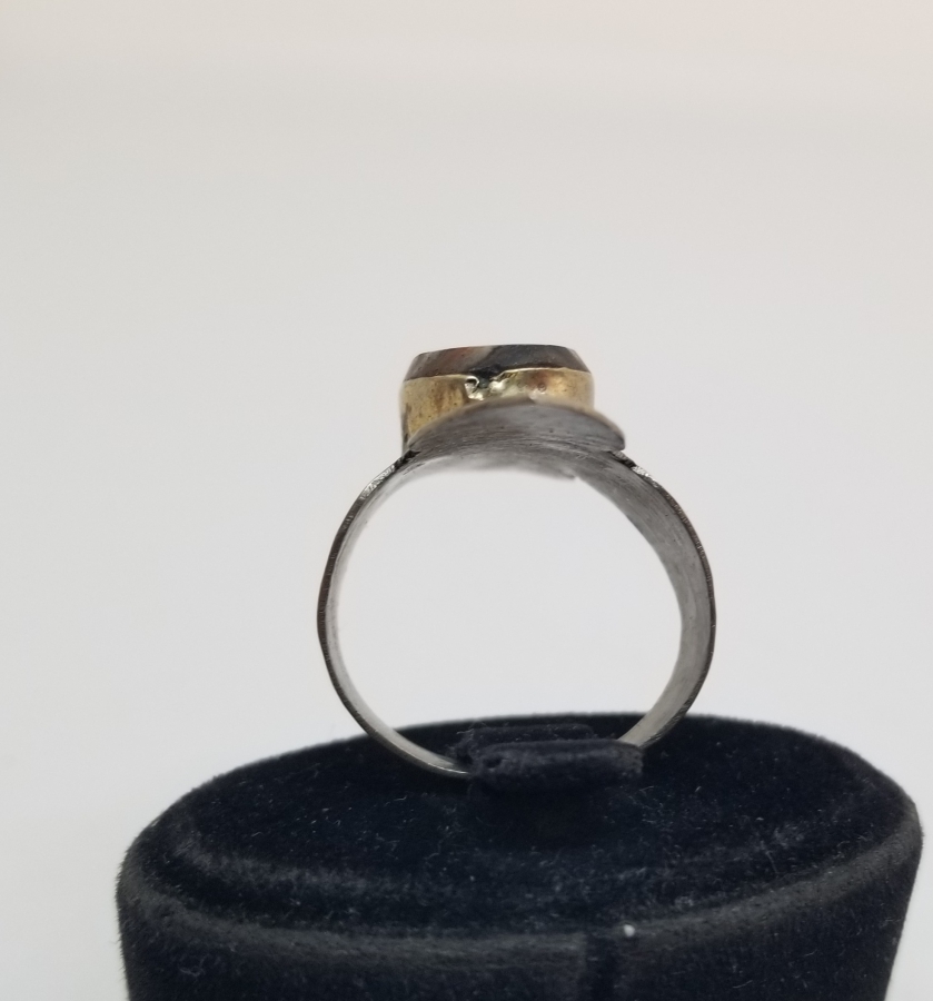 ÜZERİ SÜLEYMANİYE AKİKLİ VE KALEM İŞÇİLİKLİ TÜRKMEN İŞİ ANTİKA YÜZÜK