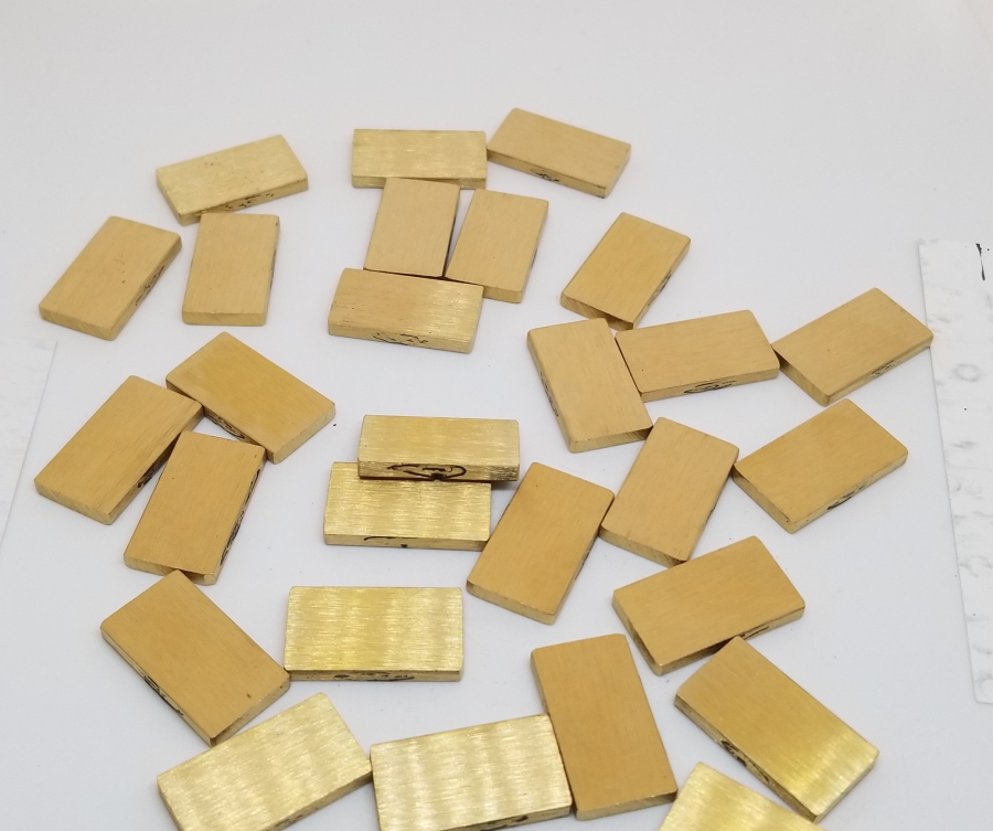 ANTİKA METAL DOMİNO TAŞLARI LOTU