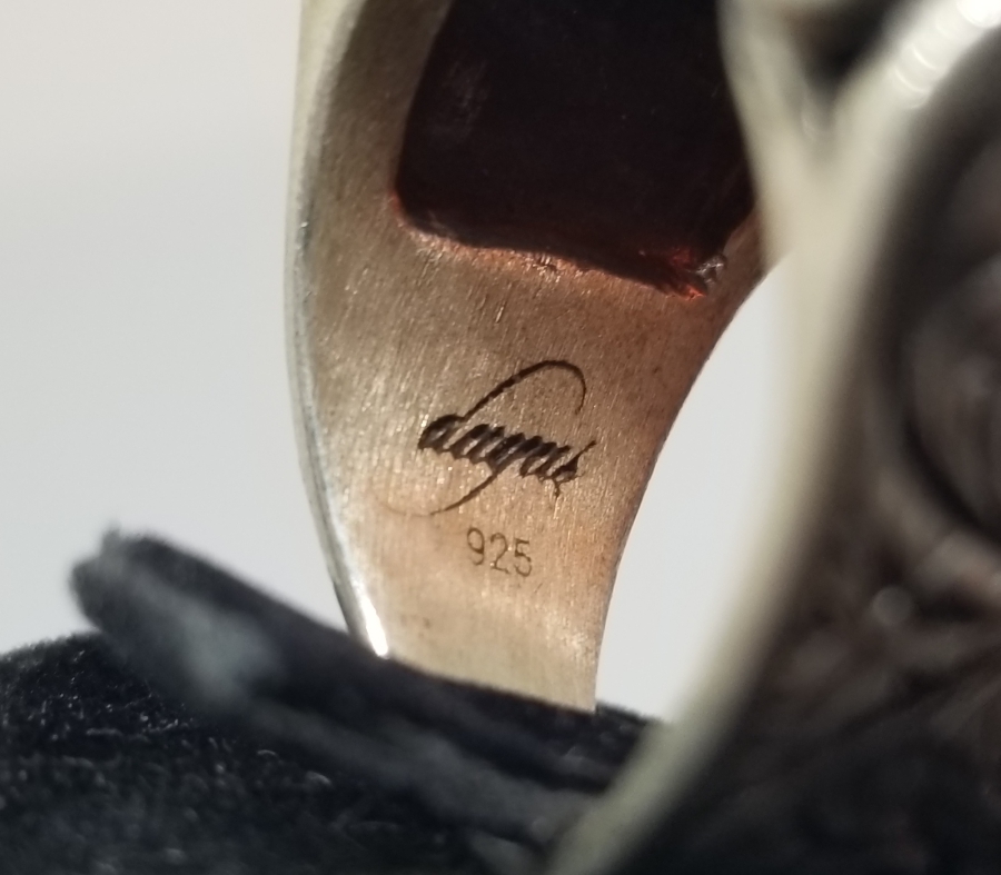 ÜZERİ DUALI AKİK TAŞLI ÖZEL YAPIM GÜMÜŞ YÜZÜK