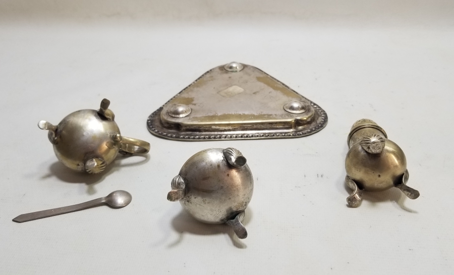 GÜMÜŞ KAPLAMA ANTİKA BAHARAT TAKIMI