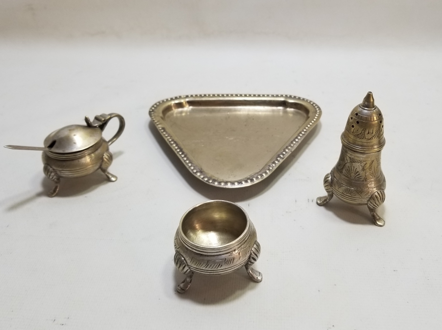 GÜMÜŞ KAPLAMA ANTİKA BAHARAT TAKIMI