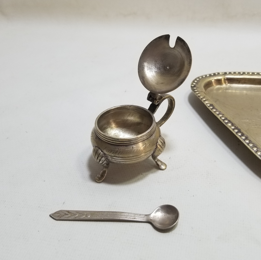 GÜMÜŞ KAPLAMA ANTİKA BAHARAT TAKIMI