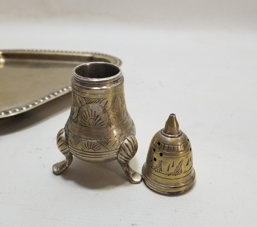 GÜMÜŞ KAPLAMA ANTİKA BAHARAT TAKIMI