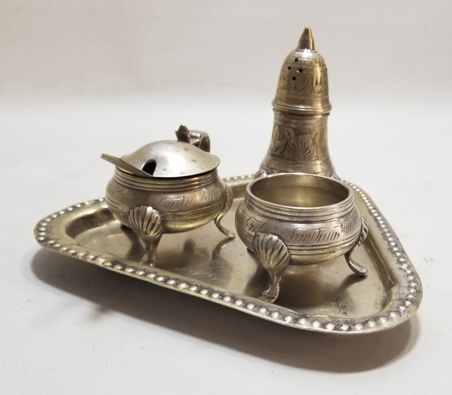 GÜMÜŞ KAPLAMA ANTİKA BAHARAT TAKIMI