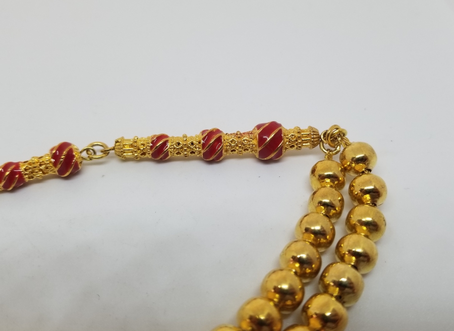 MİNE İŞÇİLİKLİ ALTIN KAPLAMA TESPİH