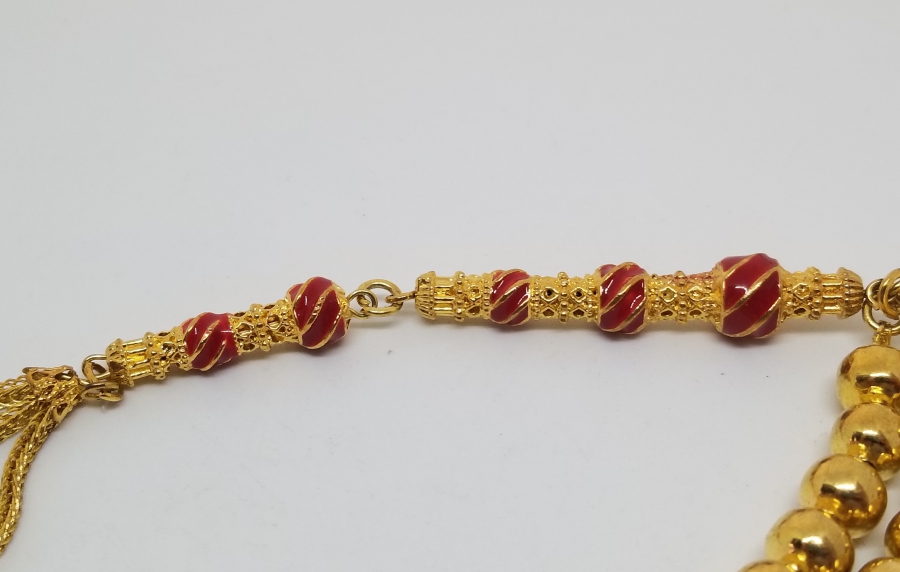 MİNE İŞÇİLİKLİ ALTIN KAPLAMA TESPİH