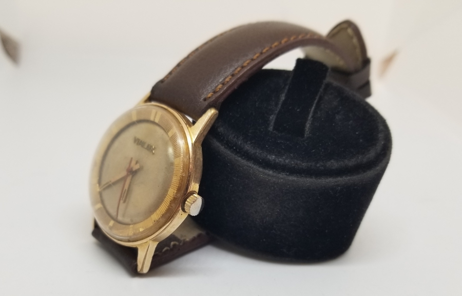 ÇALIŞIR DURUMDA ALTIN KAPLAMA VIALUX KURMALI KOL SAATİ