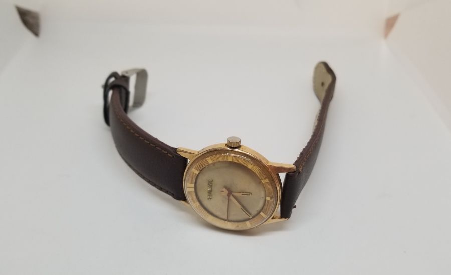 ÇALIŞIR DURUMDA ALTIN KAPLAMA VIALUX KURMALI KOL SAATİ