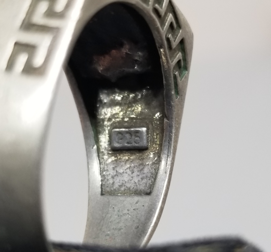 AMETİST TAŞLI VE ZÜLFİKAR FİGÜRLÜ GÜMÜŞ YÜZÜK