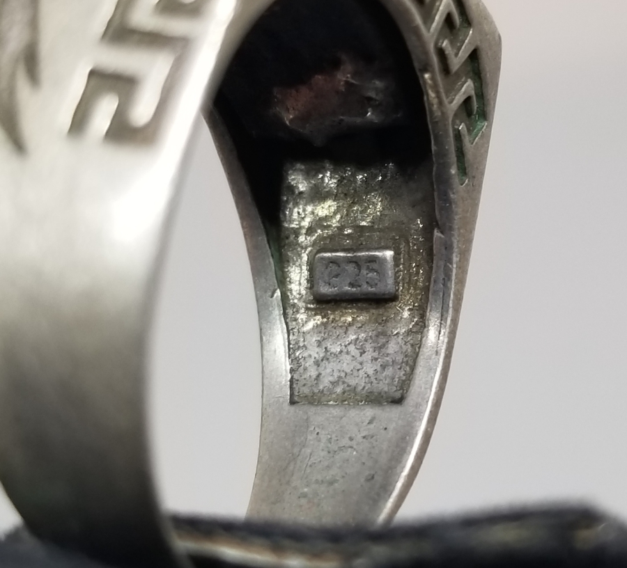 AMETİST TAŞLI VE ZÜLFİKAR FİGÜRLÜ GÜMÜŞ YÜZÜK