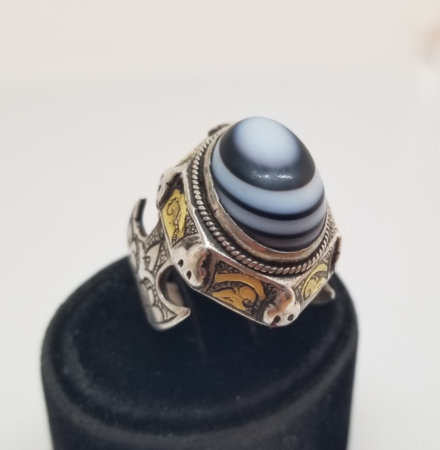 NAZAR AKİKLİ ÖZEL YAPIM TÜRKMEN GÜMÜŞ YÜZÜK