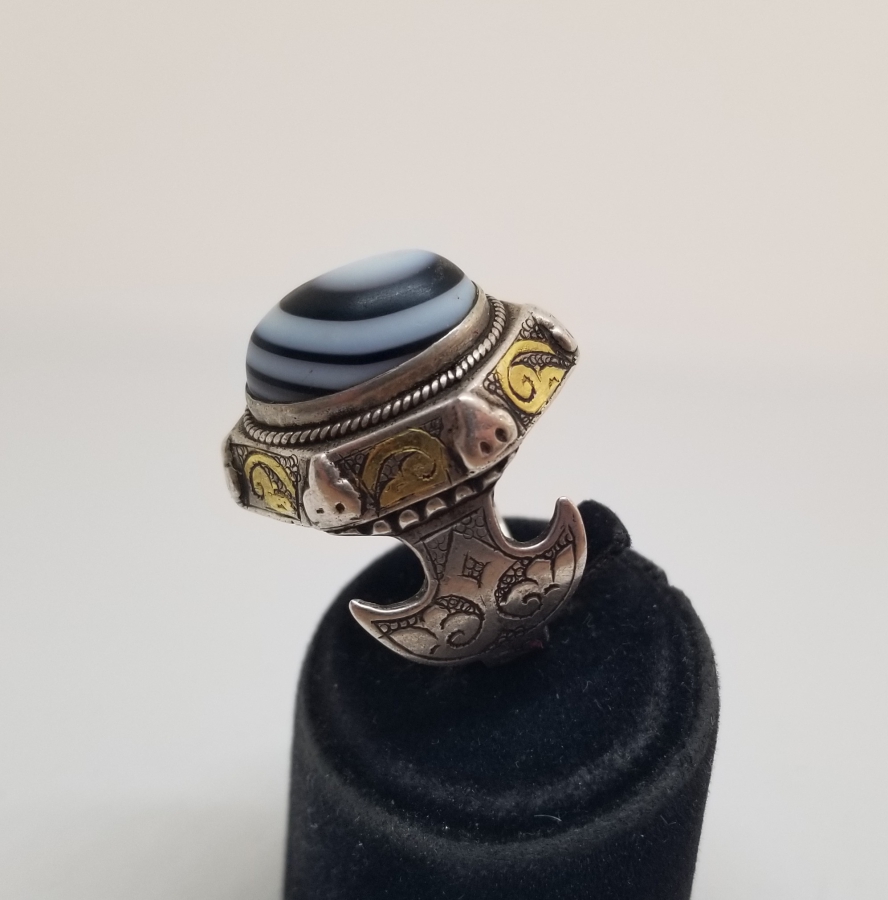 NAZAR AKİKLİ ÖZEL YAPIM TÜRKMEN GÜMÜŞ YÜZÜK