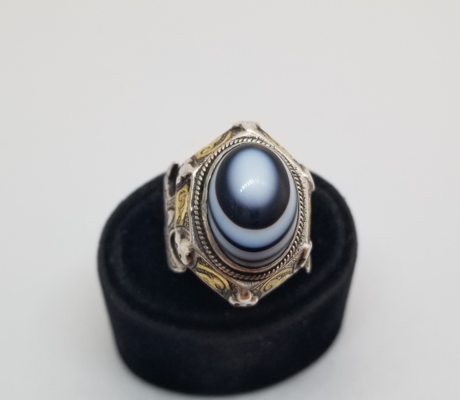 NAZAR AKİKLİ ÖZEL YAPIM TÜRKMEN GÜMÜŞ YÜZÜK