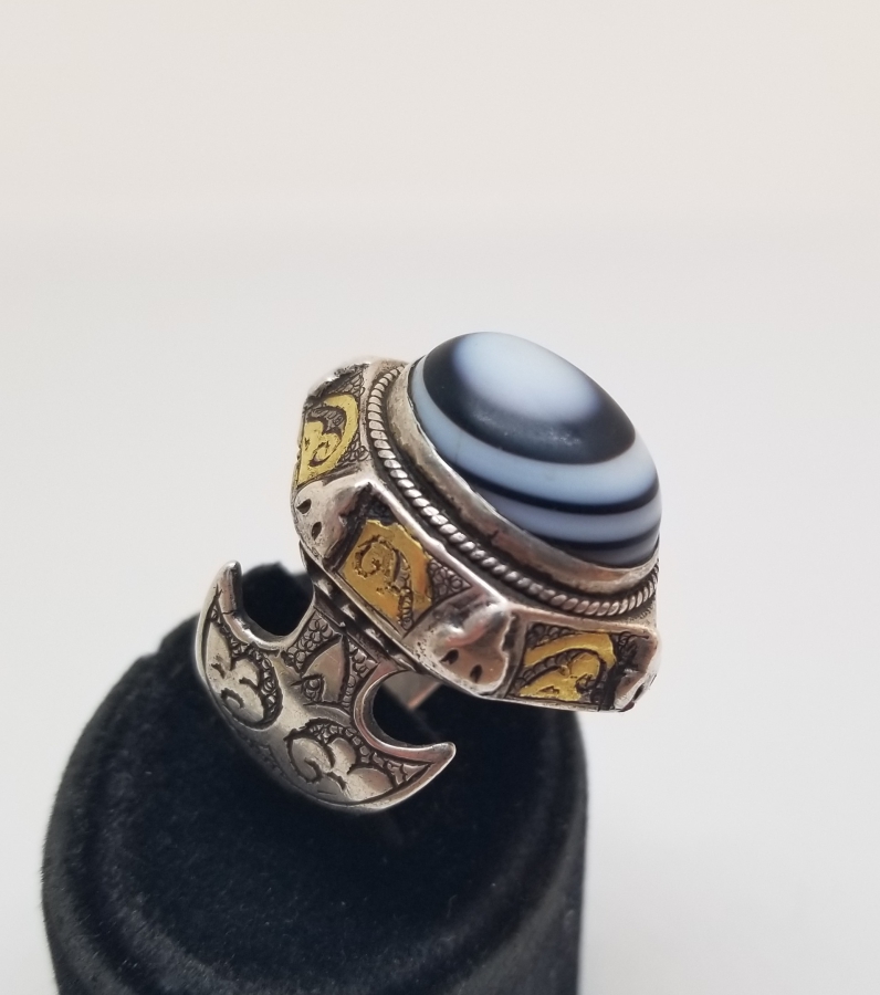 NAZAR AKİKLİ ÖZEL YAPIM TÜRKMEN GÜMÜŞ YÜZÜK