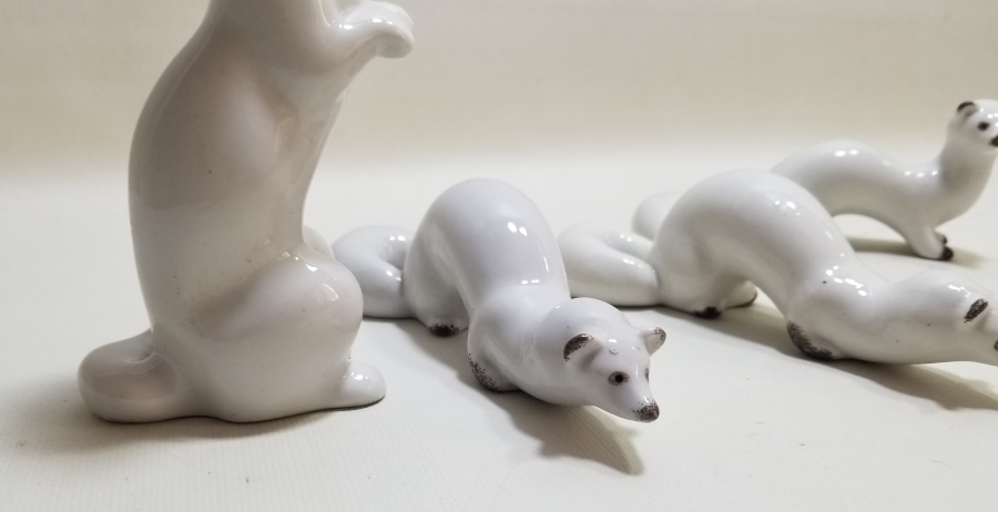 ANTİKA PORSELEN GELİNCİK BİBLOLARI TAKIMI