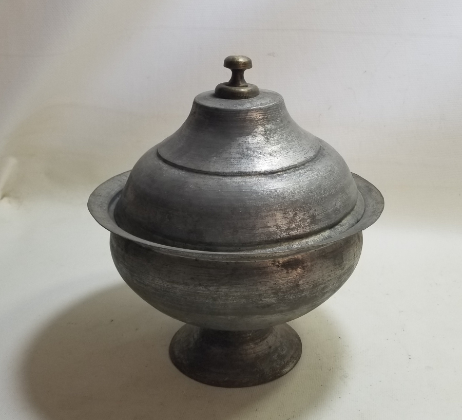 OSMANLI DÖNEMİ NADİR TİPTE KAPAKLI BAKIR HOŞAF KASESİ