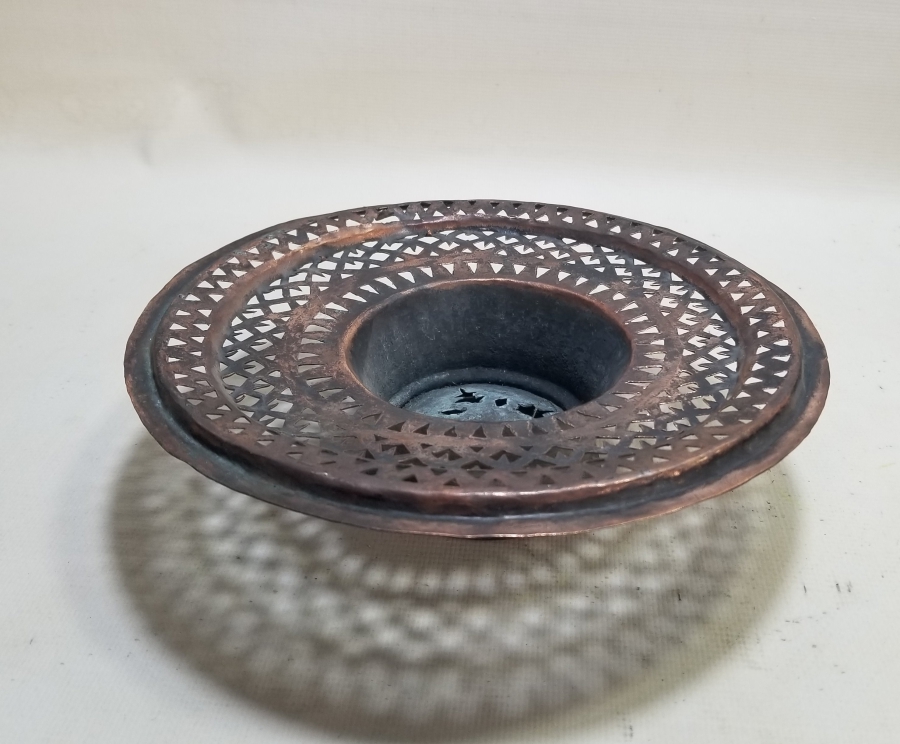 TESTERE İŞÇİLİKLİ OSMANLI DÖNEMİ BAKIR LENGER SÜZGECİ