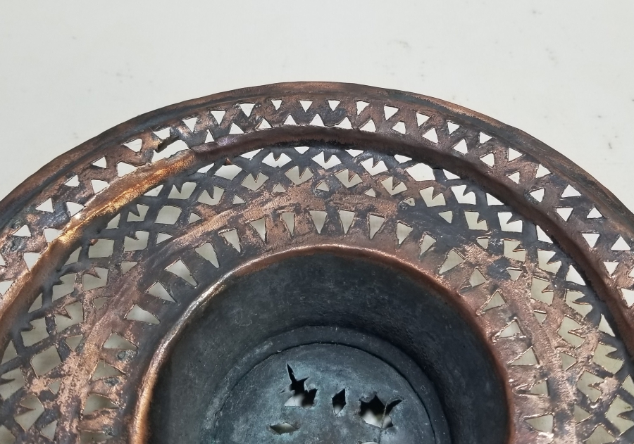 TESTERE İŞÇİLİKLİ OSMANLI DÖNEMİ BAKIR LENGER SÜZGECİ