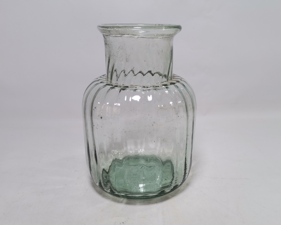 OSMANLI DÖNEMİ KOPARMA İŞÇİLİKLİ CAM ŞEKERCİ KAVANOZU