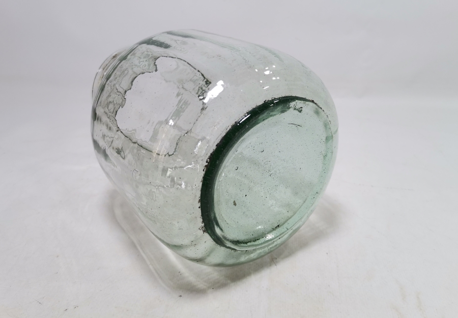 OSMANLI DÖNEMİ KOPARMA İŞÇİLİKLİ CAM ŞEKERCİ KAVANOZU