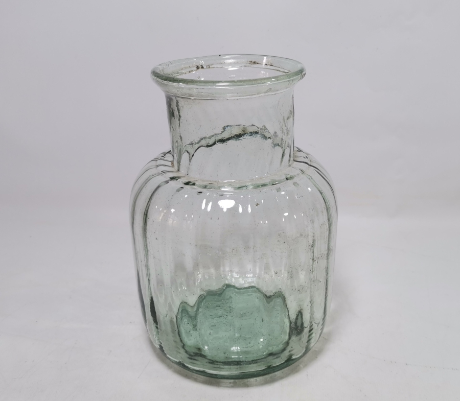 OSMANLI DÖNEMİ KOPARMA İŞÇİLİKLİ CAM ŞEKERCİ KAVANOZU