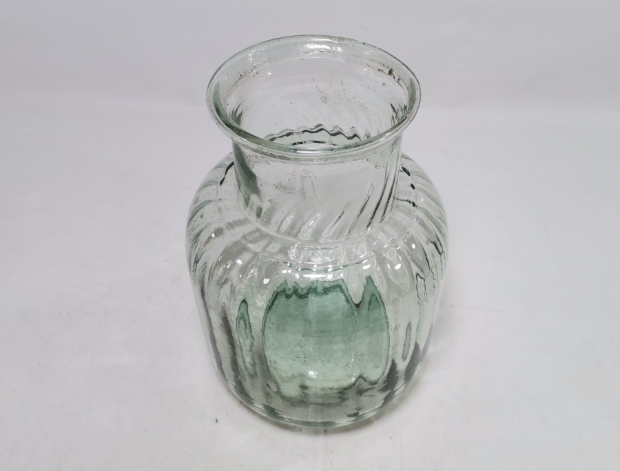 OSMANLI DÖNEMİ KOPARMA İŞÇİLİKLİ CAM ŞEKERCİ KAVANOZU