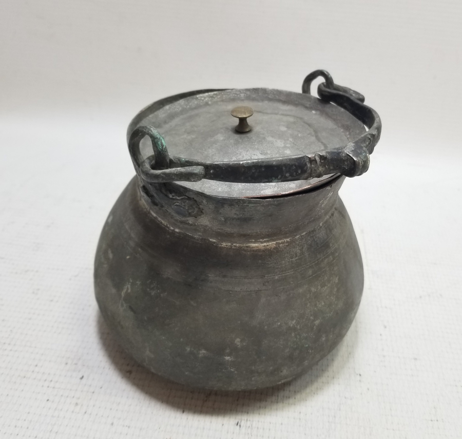 OSMANLI DÖNEMİ KAPAKLI BAKIR YOĞURT BAKRACI