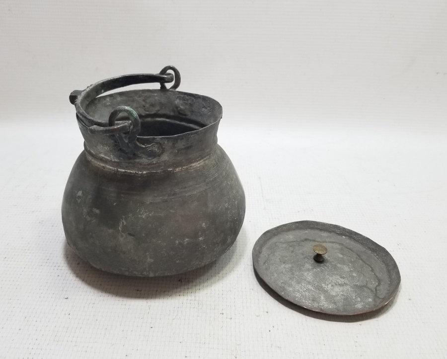 OSMANLI DÖNEMİ KAPAKLI BAKIR YOĞURT BAKRACI
