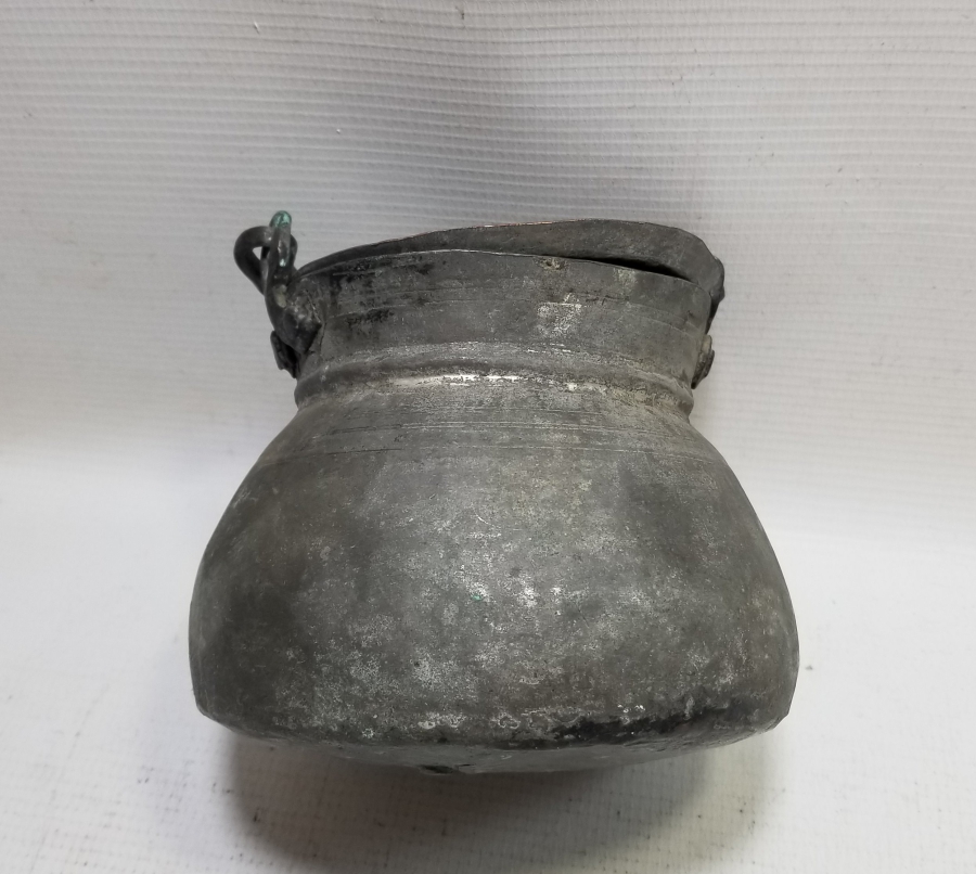 OSMANLI DÖNEMİ KAPAKLI BAKIR YOĞURT BAKRACI