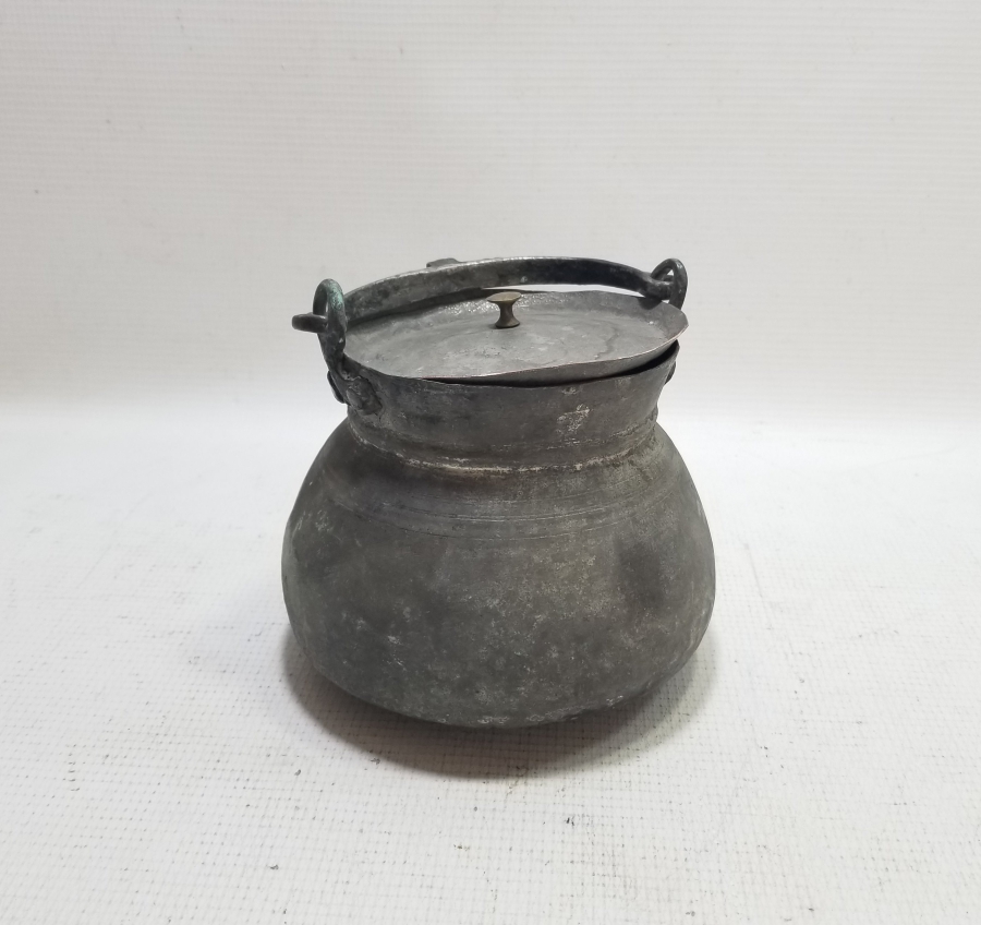 OSMANLI DÖNEMİ KAPAKLI BAKIR YOĞURT BAKRACI