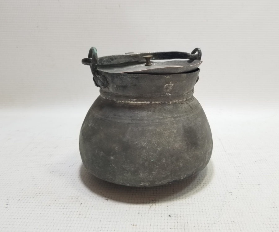 OSMANLI DÖNEMİ KAPAKLI BAKIR YOĞURT BAKRACI