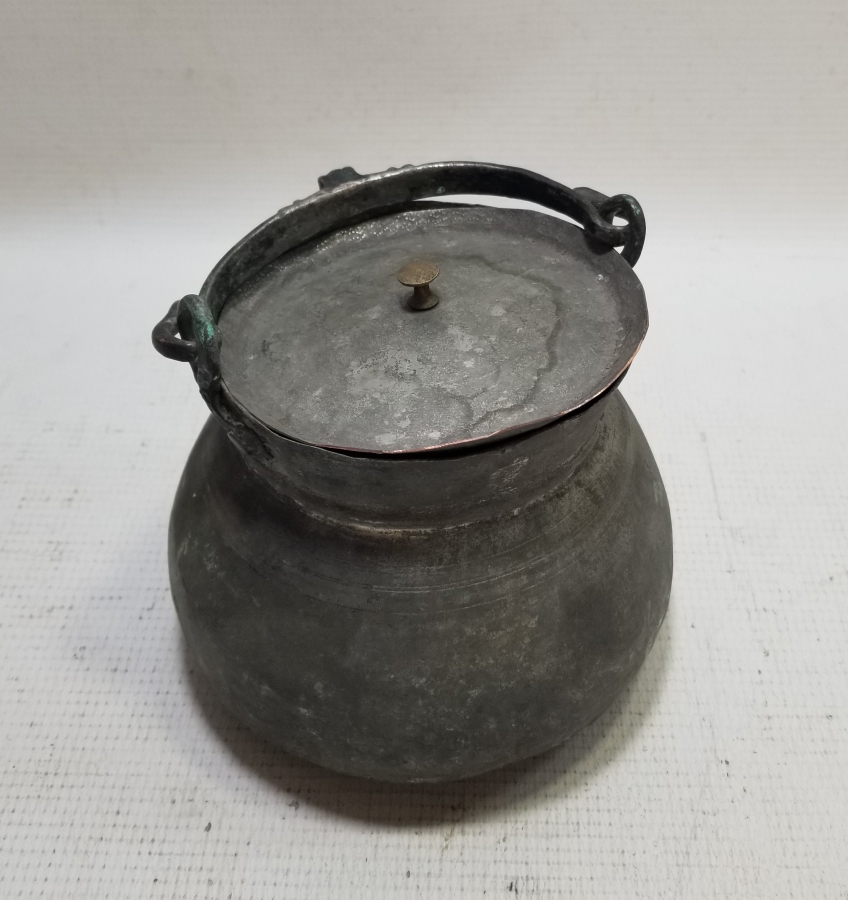 OSMANLI DÖNEMİ KAPAKLI BAKIR YOĞURT BAKRACI