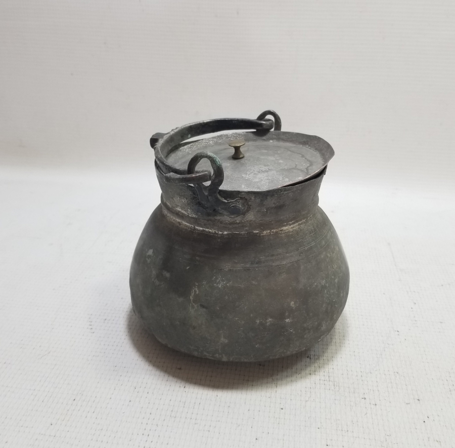 OSMANLI DÖNEMİ KAPAKLI BAKIR YOĞURT BAKRACI