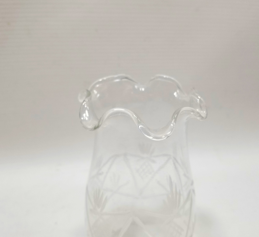 NADİR TİPTE KRİSTAL KESME İŞÇİLİKLİ OSMANLI DÖNEMİ GAZ LAMBASI BACASI