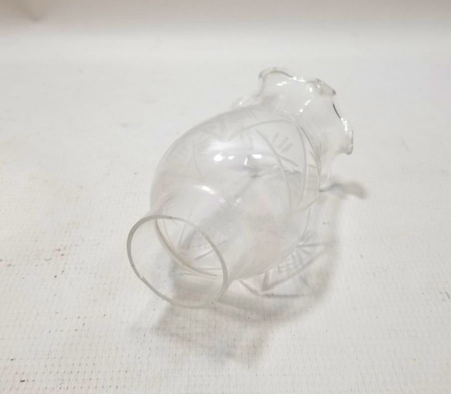 NADİR TİPTE KRİSTAL KESME İŞÇİLİKLİ OSMANLI DÖNEMİ GAZ LAMBASI BACASI