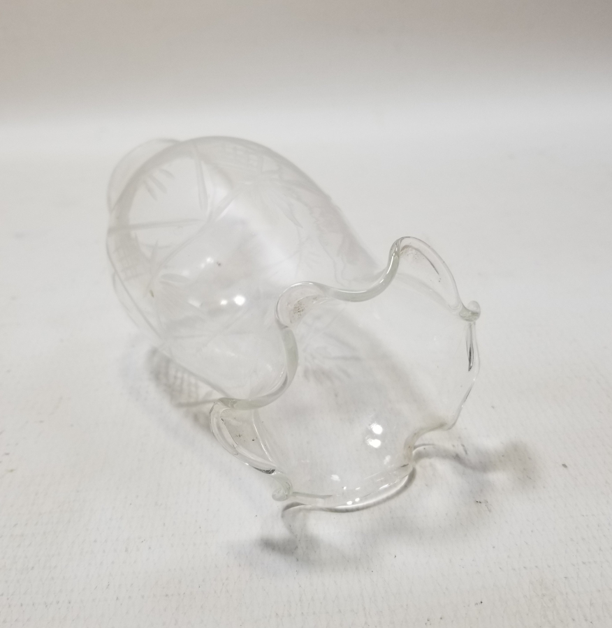 NADİR TİPTE KRİSTAL KESME İŞÇİLİKLİ OSMANLI DÖNEMİ GAZ LAMBASI BACASI