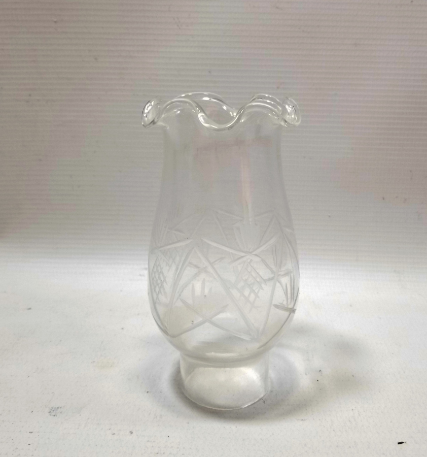 NADİR TİPTE KRİSTAL KESME İŞÇİLİKLİ OSMANLI DÖNEMİ GAZ LAMBASI BACASI